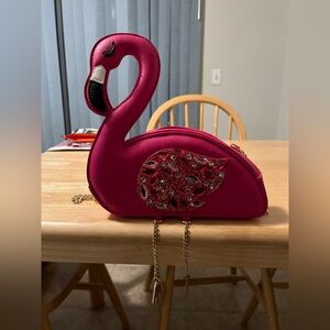 Flamingo purse betsey Johnson, excellent condition